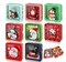 Christmas Cookie Tins with Lids (Set of 8) Metal Christmas Empty Tins Large Christmas Cookie Boxes Tinplate Santa Claus Christmas Gift Box for Holiday Candies Treats Cookie Storage Container